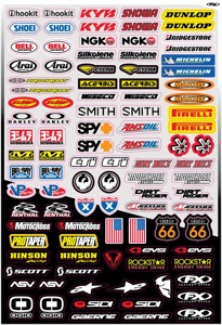 Factory Effex Micro Sponsor Sticker Kit Decals - Multicolor