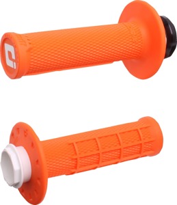 ODI Micro-X Half-Waffle V2 Lock-On Grips Orange/Black - Lock-On mini grips For KTM, Husqvarna, Gas Gas, Cobra, Yamaha, Kawasaki