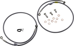 Stainless Steel Front Brake Line Kit - 2 Lines - For 07-14 Versys 650