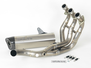 Graves Full Titanium Exhaust Silver Fits Yamaha XSR900 FZ09 FJ09