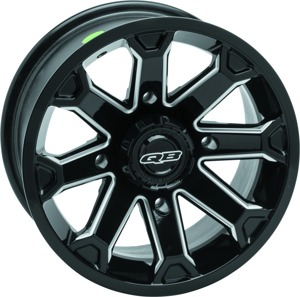 QuadBoss Blitz Wheel 15x7 4/156 4+4 Black