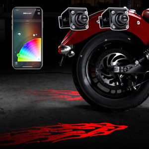 Curb FX Bluetooth LED Projector Welcome Light Flame Style 2pc - XKGLOW