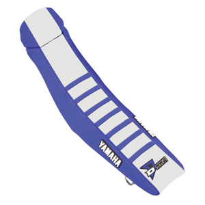 D'Cor Blue/White Seat Cover w/ Blue Ribs Fits 14-19 Yamaha WR YZ