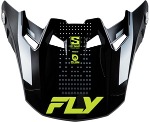 Fly Racing Formula S Visor Black Carbon/Grey/Hi-Vis M/L - Replacement visor for Formula S helmet