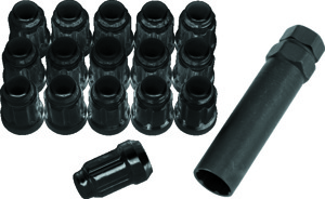 QuadBoss Spline Lug Nuts 12x1.5 - Black - Spline Lug Nuts 12x1.5mm - Black