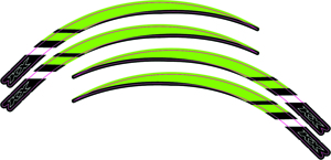 D'Cor Team Kawasaki Rim Decal Kit Fits 1990-2017 Kawasaki KX
