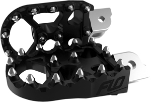 FLO Motorsports Moto Style Footpeg Set Black M8 For Harley Softail - Black Moto footpegs for Harley Softail models