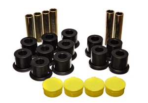 Black Rear Leaf Spring Bushing Set by Energy Fits 98-03 Dodge Durango