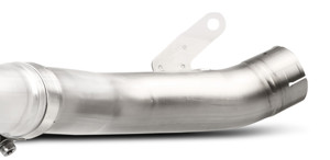 Akrapovic Titanium Link Pipe Silver Fits 16-20 Kawasaki ZX10R