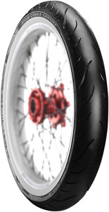 Whitewall Cobra Chrome AV91 Front Tire MH90-21, 80/90-21