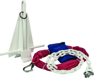 Atlantis Fluke Style Jet Boat Anchor Red 8 lb Steel for Watercraft - 8 lb steel fluke anchor for jet boats and watercraft