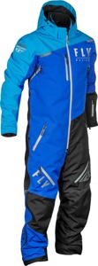 Fly Racing Cobalt Shell Monosuit Blue/Grey Small - Weatherproof monosuit for snow riding