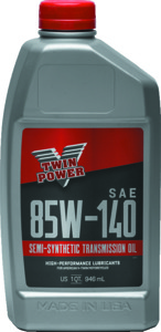 TwinPower 85W140 Semi-Synthetic Transmission Lube Quart Case/12 - Semi-synthetic trans lube 85W140, case of 12 quarts