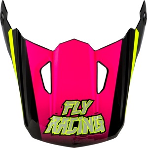 Fly Racing Youth Kinetic Scorched Helmet Visor Neon Pink/Hi-Vis/Black - Replacement visor for Youth Kinetic Scorched Helmet