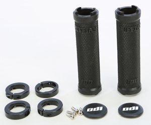 ODI Ruffian No Flange Lock-On Grips Black 130mm - Lock-on handlebar grips in black, 130mm length