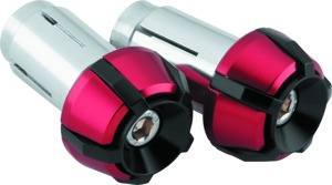 BikeMaster Anti-Vibration Bar Ends Black/Red - Anti-vibration bar ends in black/red by BikeMaster