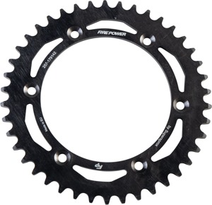 Fire Power Rear Steel Sprocket 42 Tooth Black - Steel 42T rear sprocket, black finish