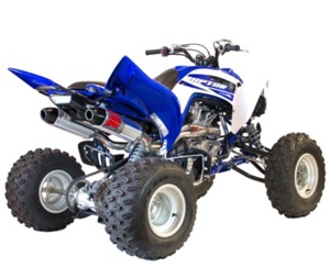Big Gun EXO Dual Full Exhaust System Polished Fits 15-23 Yamaha Raptor 700