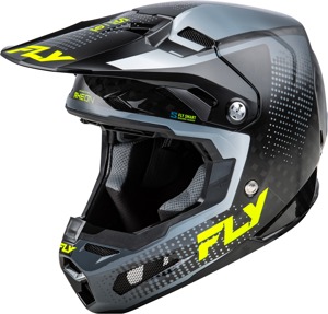 Fly Racing Formula S Carbon Protocol Helmet Black/Grey/Hi-Vis SM - Smart carbon helmet with advanced safety features