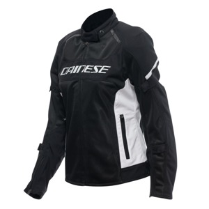 Dainese Air Frame 3 Tex Jacket Womens Black/White/White Size 54 - Textile riding jacket for women, Black/White, Size 54