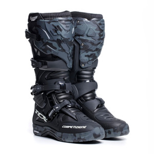 TCX Comp Evo 2 Michelin Boot Black/Camo Size 44 - Motocross and enduro boot for maximum protection