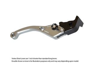 V3 2.0 TI-Silver Shorty Brake Lever - For Aprilia, Yamaha Models