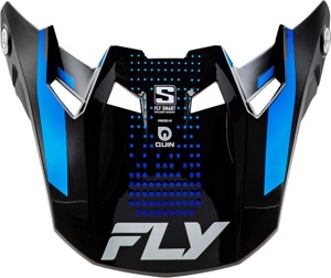 Fly Racing Formula S Visor Black Carbon/Blue YL/SM - Helmet visor for Formula S