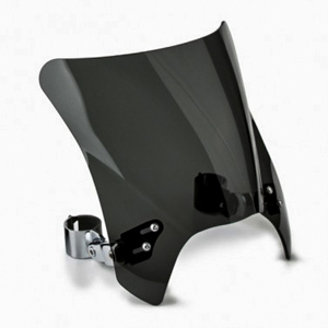 Mohawk Windshield - Dark Smoke w/ Chrome Mounts - Fits 52-56mm O.D. Forks