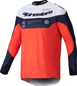 Alpinestars Pro-Dura Jersey Navy/Orange/White 2X-Large - 2X Navy/Orange/White motocross jersey