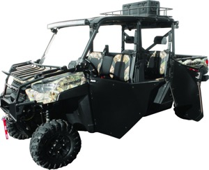 DragonFire Racing UTV Doors Black For 19-23 Ranger Crew XP 1000 - Fits 2019-2023 Ranger Crew XP 1000