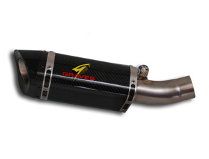 Graves Carbon Fiber Slip-On Exhaust Black Fits 09-18 Kawasaki ZX6R