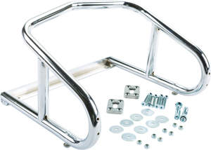Fire Power Wheel Chock 12.5 Inch with Hardware - Heavy duty 12.5" chrome wheel chock with hardware