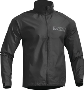 Thor Pack Jacket Black Large Men's Waterproof Rain Jacket - Waterproof packable rain jacket for men, size large