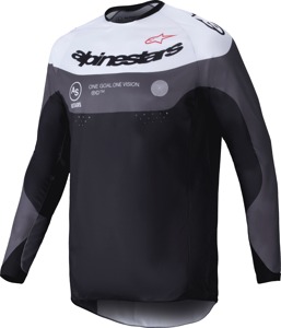 Alpinestars Pro-Dura Jersey Black/Magnet/White Large - Durable riding jersey in Large size