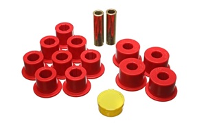 Red Rear Leaf Spring Bushing Set by Energy Suspension Fits 86-97 Nissan Pickup