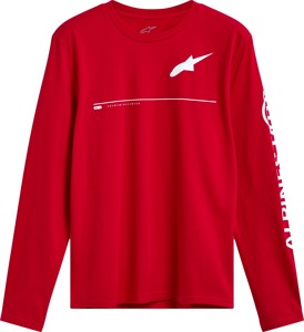 Alpinestars Committed LS CSF Tee Red 2X-Large Men's Long Sleeve Shirt - Red 2X-Large long sleeve men's shirt