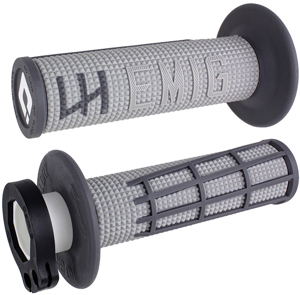 ODI Emig 2.0 V2 Lock-On Grips Gray/Graphite Pair - Lock-on grips, gray/graphite, For select MX/Off-Road bikes