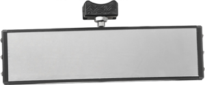 AXIA 9 Inch Panoramic Rear View Mirror Black - Wide panoramic mirror, single clamp mount, black