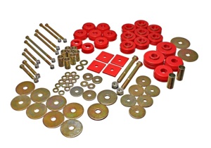 Red Body Mount Set - Performance Polyurethane Fits 67-95 GM SUVs & Trucks