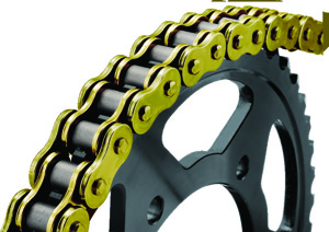 BikeMaster 520x100 O-Ring Chain Gold For Motorcycles/ATVs - 520x100 O-Ring chain in gold, universal fit