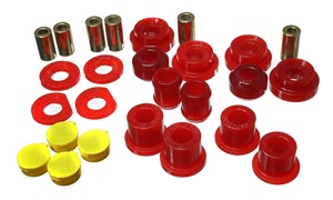 Red Rear Lower Trailing Arm & Knuckle Bushing Set Fits 06-11 Honda Civic