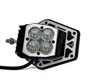 Baja Designs NightHawk Mirror Kit Squadron Sport 2.00in Tube Mount - NightHawk Mirror Kit with Squadron Sport lights, 2in mount