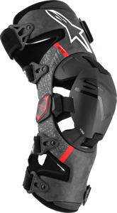 Alpinestars Supertech RK-10 Knee Brace Black/Red Medium - Ultra-protective knee brace for off-road riders