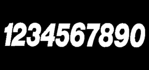 DIRT DIGITS SX 8in White #9 Super X Numbers 3-Pack - 8in white #9 numbers, 3-pack