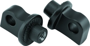 Kuryakyn Splined Peg Adaptors Satin Black (Pair)