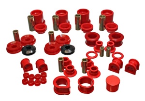 Red Hyper-Flex Master Bushing Set by Energy Suspension Fits 90-96 Nissan 300ZX