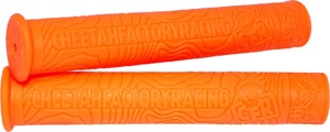 CFR Signature Grip Flo Orange Snowmobile Handlebar Grips - Orange snowmobile handlebar grips by CFR