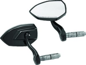 Kuryakyn Phantom Bar End Mirror Gloss Black - Bar end mirror in gloss black finish