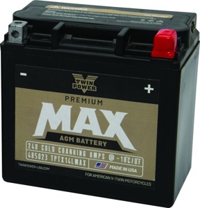 Twin Power GYZ-16HL Premium MAX AGM Battery 240 CCA Replaces HD 65958-04 - Premium AGM battery, 240 CCA. For H-D 65958-04