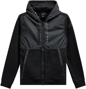 Alpinestars Aligned Hoodie Black/Black Large - Hooded fleece sweatshirt, Black/Black, Size Large